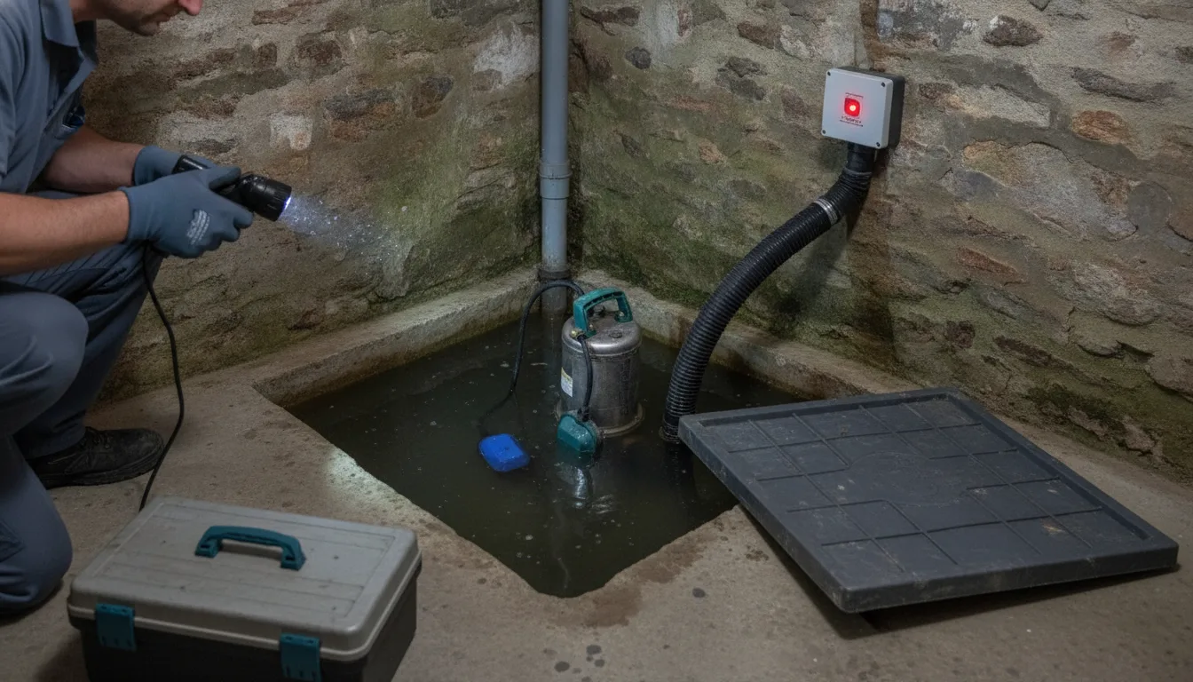 Dépannage pompe de relevage Lanvéoc – problème / diagnostic